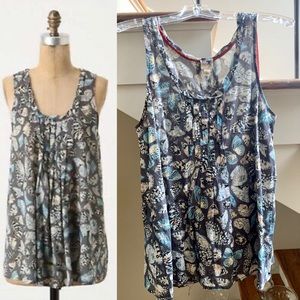 Anthropologie Butterfly Print Tank Top Size 2